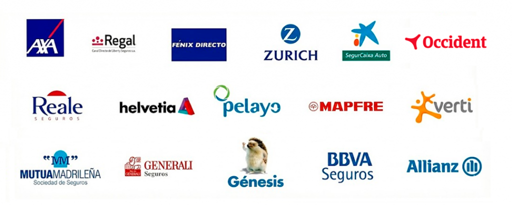 Listado de asegudarodas con las que trabaja el grupo